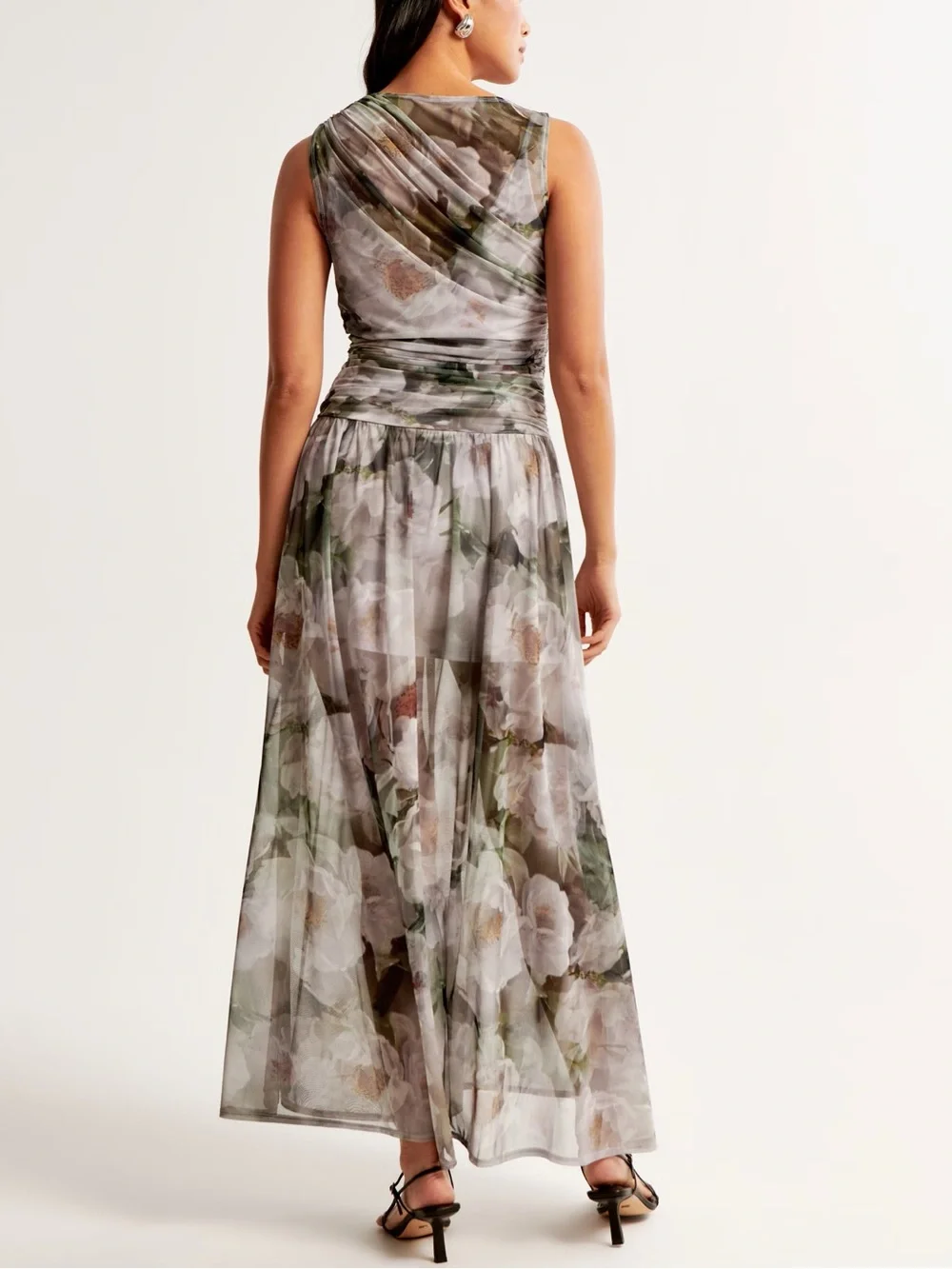 Abercrombie and Fitch floral mesh maxi dress size LP